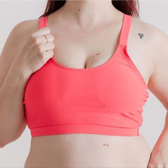 NWT Small Athletic Bikini Swimsuit Top Adjustable / Sports Bralette in Hot… - Picture 6 of 12